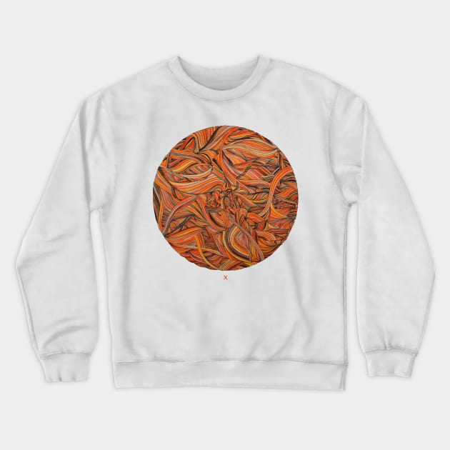 Psychedelic Orange Crewneck Sweatshirt by darkicexx